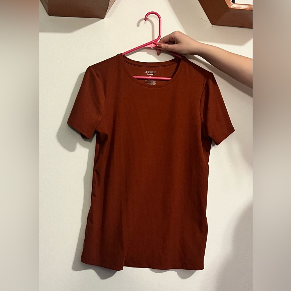 Nine West burnt orange/red shirt